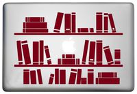 Bookshelf Library MacBook Sticker Decorative Decal is a Shelf Mac Pro Decal. Laptop Sizes 11, 12, 13 and 15 inch. Looks Great with Your Shelf Full of Books Decals. Many Colors-Burgundy