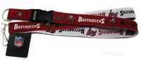 Pro Specialties Group NFL Tampa Bay Buccaneers Two-Tone Lanyard, Red/Pewter, One Size