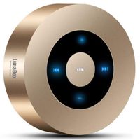 LunaBox Bluetooth Speaker with 8-10 Hour Playtime, 33-Foot Bluetooth Range & Built-in Mic, Dual-Driver Portable Wireless Speaker with Low Harmonic Distortion and Superior Sound(Gold)