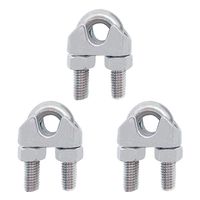 3Pack M12 Wire Rope Clip, Luckkyme Wire Rope Clamp Stainless Steel 1/2" Wire Rope Cable Clip Clamp