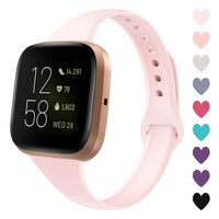 Acrbiutu Bands Compatible with Fitbit Versa/Fitbit Versa 2, Slim Thin Narrow Replacement Silicone Sport Wristband Strap Compatible for Fitbit Versa/Versa 2 Women Men