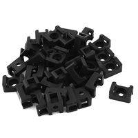 uxcell Screw Fit Saddle Mountings Plastic Wire Cable Tie Mount 39pcs Black