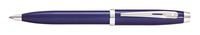 Sheaffer 100 Glossy Blue Lacquer Ballpoint Pen with Polished Chrome Trim