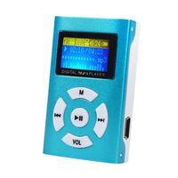 Bolayu USB Mini LCD Screen MP3 Player Support 32GB Micro SD TF Card (Blue)