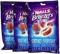 Halls Breezers Cool Berry Drops-25 ct, 3 pk