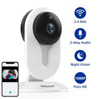 1080P Wireless Home Security Camera, SMONET Wi-Fi IP Security Camera, Smart Surveillance Camera with Night Vision, Office, Baby, Nanny, Pet Monitor, Two-Way Audio, Cloud Service Support