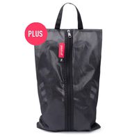 pack all Water Resistant Shoe Bags for Travel, Storage Organizer Pouch with Zipper, Multi-Color for Men Women (Plus-Black)