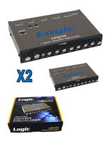 2 Pack Deal Graphic Equalizer 7 Band EQ Logic Sound lab Car Audio 7V Line Driver LEQ720