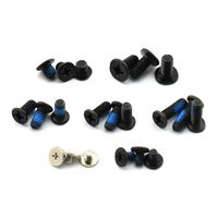DZS Elec 300pcs M2 M2.5 M3 Black Computer Screw Assorted Kit Carbon Steel Phillips Countersunk Flat Head cm Non-Skid Screw for DELL HP IBM PC Case Laptop Hard Disk Accessories