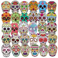 Stickers for Water Bottles 50 Pcs, Cute Funny Stickers for Teens, Girls, Adults | Perfect for Waterbottle, Laptop, Phone, Hydro Flask Travel Vinyl Stickers Waterproof | Sugar Skull Decals