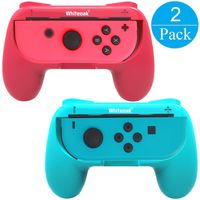 Whiteoak Joy-Con Grip, [Upgraded Version] Durable Joy-con Handle Controller Grip Kit for Nintendo Switch, 2 Pack (Blue+Red)