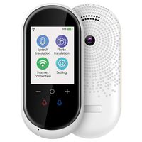 [Upgraded] Language Translator Device with Camera Translation Bluetooth Earphones Connection 2.4 Inch Screen 106 Languages Two Voice Translation(White)