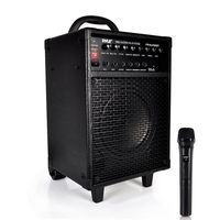 Wireless Portable PA Speaker System - 600W Bluetooth Compatible Rechargeable Battery Powered Outdoor Stereo Speaker Microphone Set w/ 30-Pin iPod Dock, Wheels - 1/4" to AUX RCA Cable - Pyle PWMA930IBT