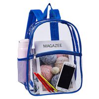 Heavy Duty Clear Backpack, Transparent PVC Concert Mini Backpacks, See Through Outdoor Bag for Security Travel, Sports Events(Blue)
