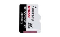 Kingston High Endurance 128GB MicroSD SDXC Flash Memory Card High Performance, 1080P, Full HD, Up to 95MB/S Read, (SDCE/128GB)