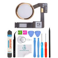 OmniRepairs Home Button Flex Cable Replacement with Rubber Gasket for iPad Pro (10.5) Models A1701 and A1709 with Repair Toolkit (Gold)