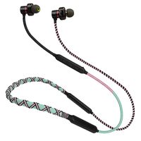URIZONS Thread-Wrapped Bluetooth Earbuds Wireless Earphone with Microphone Magnetic Neckband Headsets HiFi Stereo Sound Noice Cancelling earplugs 18 Hours Playtime (Turquoise)
