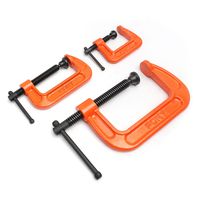 PONY Malleable Iron C-Clamp Set, 3-Piece, (1", 2", 3")