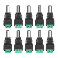 DC Power Connector 10 Pcs DC Power Cable Jack Connector Plug for CCTV Camera