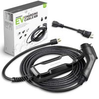 Morec 16A EV Charger Level 1-2 NEMA6-20P with Adapterfor NEMA 5-15, 100V-240V, Portable EVSE SAE J1772 Plug 8m (26 feet), Home Electric Vehicle Charging Station Compatible with All EV Cars