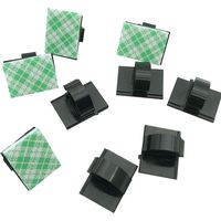 Luxtrip 100 Pieces Adhesive Cable Clips Wire Clips Self Adhesive for Car, Office and Home Self Adhesive Cable Tie Mounts Wire Tie Base Holders