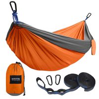 Kootek Camping Hammock Double & Single Portable Hammocks with 2 Tree Straps, Lightweight Nylon Parachute Hammocks for Backpacking, Travel, Beach, Backyard, Patio, Hiking