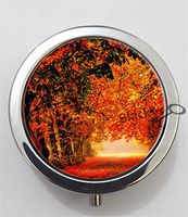 BlackKey Nature Series Forest Landscape 3-Compartment Decorative Pocket Gift Box Case Organizer for Pill, Color 1 -2136