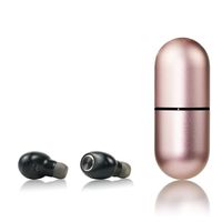 Joyzy Rose Gold True Wireless Earbuds Bluetooth 5.0 with Portable Charging Case, Built-in Microphone for Hand Free Phone Call, Truly Cordless Small Earphone Capsule Design Volume Control Function
