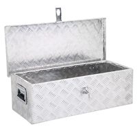 Yaheetech 30 inch Heavy Duty Aluminum Truck Tool Box Organizer Stainless Steel Trailer Tool Box with Lock Truck Bed Tool Box for Bed of Truck