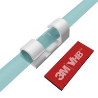 XIAOXI Cable Clips with Strong Self-Adhesive Pads | Tidy and Organise Cords and Wires | Black | Set of 32 (White)