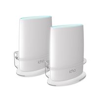 Netgear Orbi Wall Mount, BASSTOP Sturdy Clear Acrylic Wall Mount Bracket Compatible with Orbi WiFi Router RBS40, RBK40, RBS50, RBK50, AC2200, AC3000 Tri Band Home WiFi Router- (2 Packs)