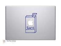#2 Apple Juice Vinyl Car Sticker Symbol Silhouette Keypad Track Pad Decal Laptop Skin Ipad Macbook Window Truck Motorcycle (Blue)