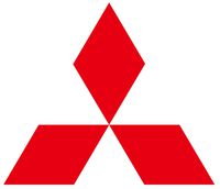 MITSUBISHI CAR LOGO VINYL STICKERS SYMBOL 5.5" DECORATIVE DIE CUT DECAL FOR CARS TABLETS LAPTOPS SKATEBOARD - RED