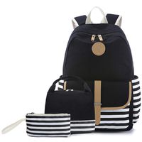 Backpack for Girls, Createy School Backpack Bookbags Causal Travel Canvas Rucksack Laptop Bag Canvas Girls Backpacks with Lunch Box and Pencil Case for Teens