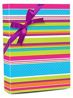 30" X 15' Bright Stripes Gift Wrap