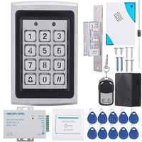 RFID Keypad Access Control System Kit Door Lock 125KHz EM Card, Door Entry Access Control System Kit Password Host Controller for Door Entry