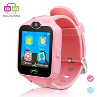 GUANLV Kids Smart Cell Phone Watch,Smart Watch Phone Boys Girls SIM SD Slot,Unlocked Waterproof SOS Phone Watch Camera Games Touchscreen Children Cell Watch Holiday Birthday Gift (Pink)