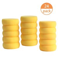 Hapy Shop 24 Pack Painting Sponge Round Synthetic Artist Sponges Watercolor Sponges for Painting, Crafts, Ceramics, Household Use and More,2.8 Inches