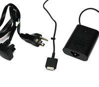 New HCDWK Genuine OEM DELL 30W AC Adapter 30W 3-Pin ACBEL 40PIN DC w/ 8 Foot Cord + 3 Foot E5-Series C5 Straight Power Cord AA30NM131 19.5v XPS Streak Latitude 10 Tablet ST2 ST2e