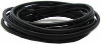 5.0mm Genuine Round Leather Cord for Bracelet Neckacle Beading Jewelry Making 5 Meter (Black, 5 Meter)
