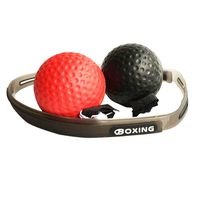 Boxing Reflex Ball, 2 Difficulty Level Boxing Ball with Headband, Softer Than Tennis Ball, Perfect for Reaction, Agility, Boxing, MMA Training, Perfect for Kids & Adults (Red&Black)