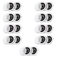 Acoustic Audio CS-IC83 in Ceiling 8" Speaker 9 Pair Pack 3 Way Home Theater Flush Mount