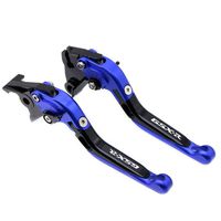 For Suzuki GSXR 750 2011-2017 Blue Black Folding Extendable Brake Clutch Accessories Engraved Levers