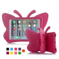 HCHA iPad Pro 9.7 Case Kids iPad Air/Air 2 Case Butterfly Cartoon Lightweight Shockproof Durable Cases EVA Foam Protective Cases and Covers iPad 5 6 New iPad 2017 iPad Pro 9.7 (Rose Red)