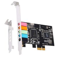 INTEFIRE PCIe Sound Card, 5.1 Internal Sound Card for PC Windows 10 with Low Profile Bracket, 3D Stereo PCI-e Audio Card, CMI8738 Chip 32/64 Bit Sound Card PCI Express Adapter