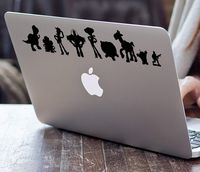Toy Story Vinyl Decal Sticker for Laptop car Window Water Bottle (Black)