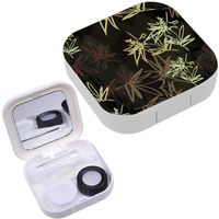Portable Contact Lens Case Box Travel Kit Mirror + Bottle + Tweezers Container Holder [ Simple Design Mixed ]