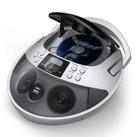 VENLOIC Boom Box with Cd Player and Radio, Boombox Cd Player Am/Fm Radio, Portable Cd Player Boombox USB
