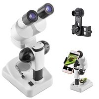 Gosky Stereo Microscope for Kids - Portable LED Binocular Microscope with 20x and 40x Magnifications - Capture Miracle of The Microworld with Microscope Smartphone Adapter