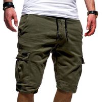 Men Gym Shorts, JOYFEEL Summer Casual Solid Elastic Waist Sport Shorts Quick Dry Breathable Workout Running Short Pants Army Green